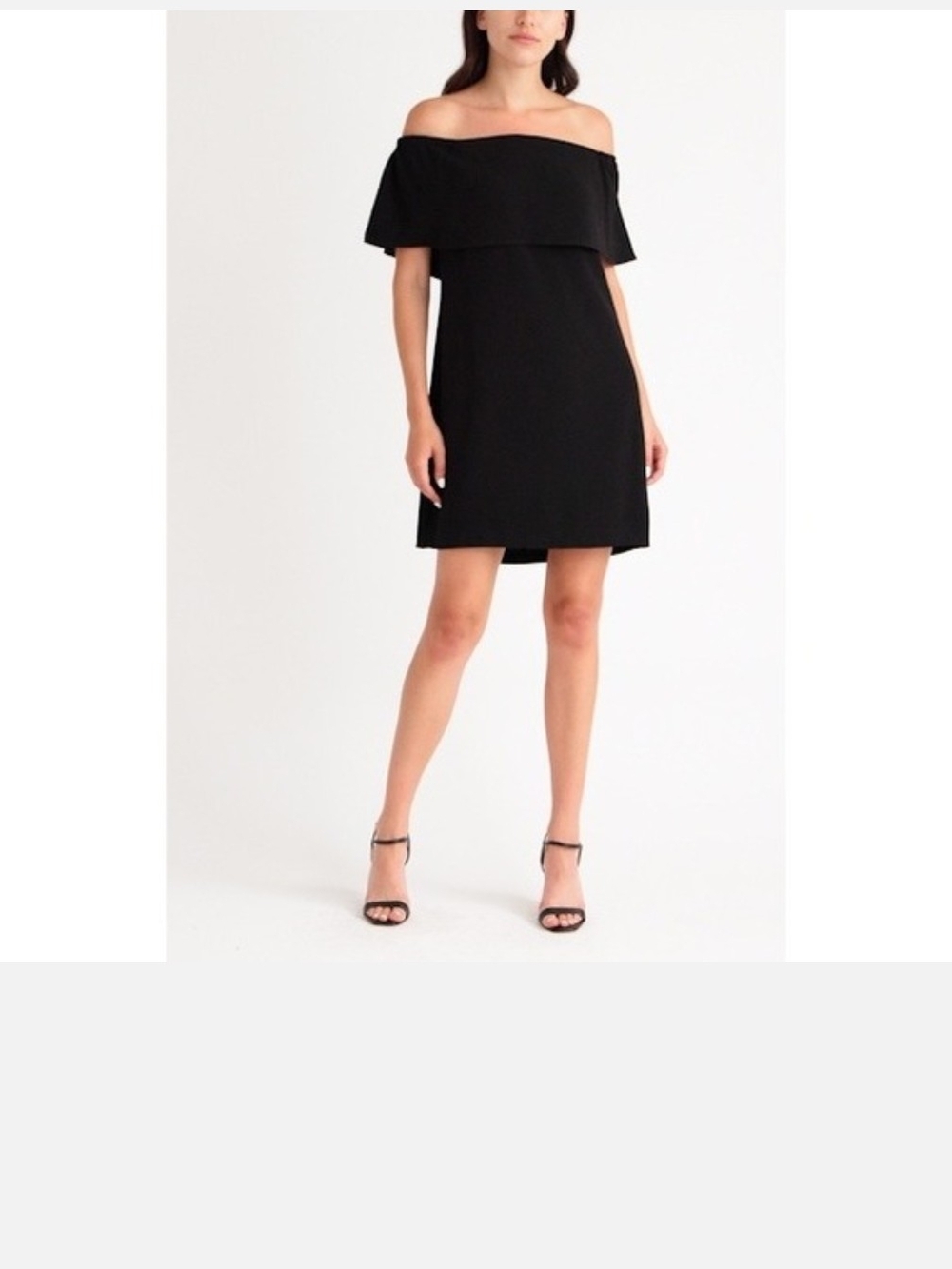 Charles Henry Black Dress with Zipper Detail